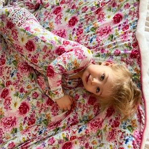 Posh Peanut Alice Footie Ruffled Zippered One Piece